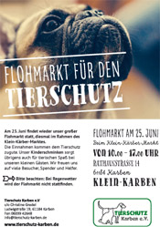 Flohmarkt für den Tierschutz am 24. Juni 2017